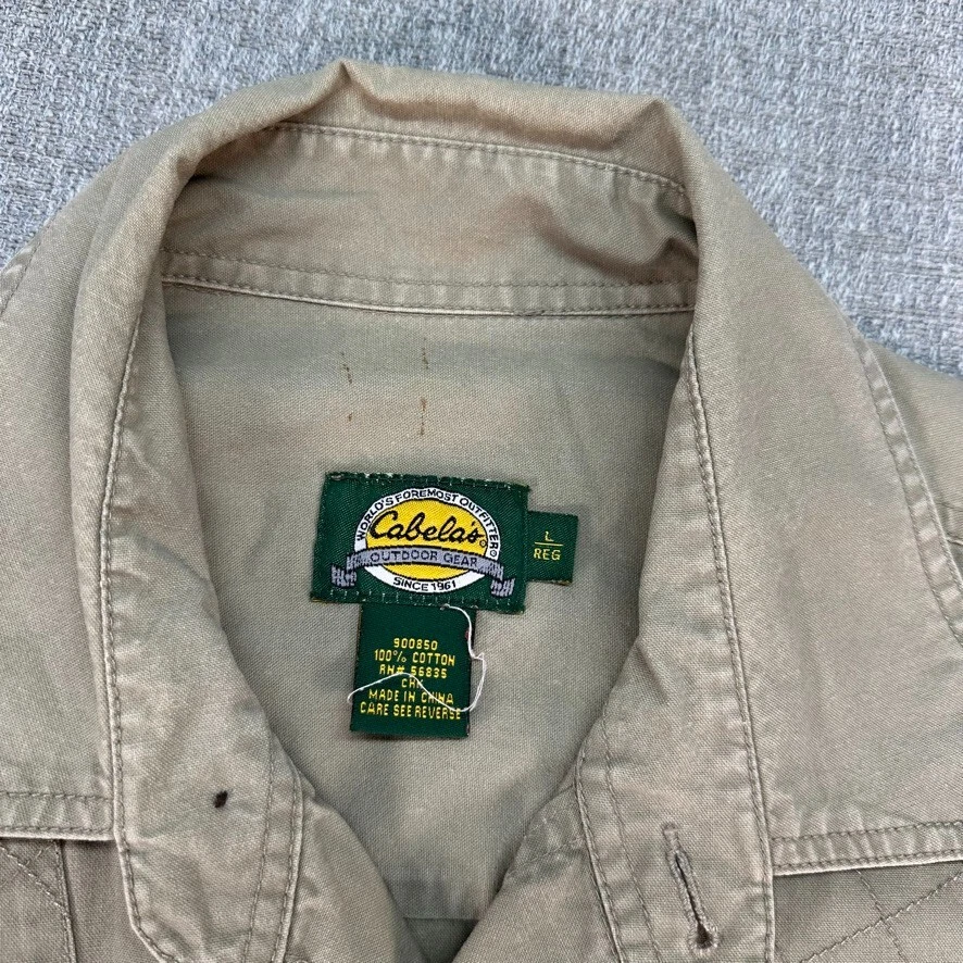 Cabelas 射击夹克男式大号纽扣帆布户外狩猎 — 第 4/4 张图片