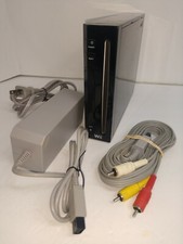 Nintendo Wii Console BLACK RVL-101 USA Power Cord  Av Cable