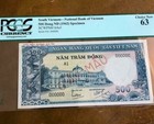 1962 South Vietnam $500 Specimen PCGS 63
