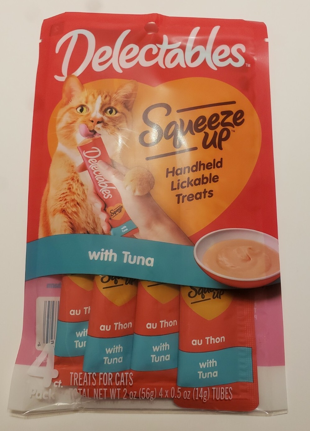 Delectables Squeeze Up with Tuna Cat Treat Hartz 10packs 40 Treats