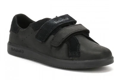 Timberland Juniors Boys Courtside Black Leather School Shoes