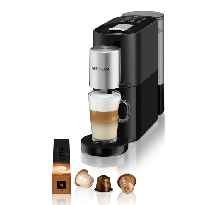 Krups XN890840 Pod Coffee Machine with Milk Frother Nespresso 1L 1500w