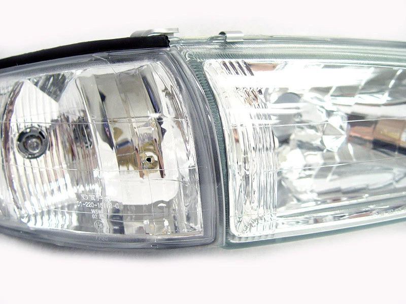 Euro Style Chrome Glass Lens Headlight+Crystal Corners for 95-01 Subaru Impreza Foto 4 de 4