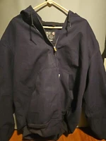 Carhartt 0J0131-M Mens XL Loose Fit Thermal Lined Firm Duck Hood Zip Work Jacket