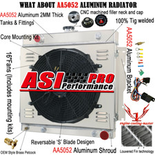 4 Row Radiatorshroud Fan For 1970-79 Dodge Dbw 100 150 200 300 Pickup 5.9l V8