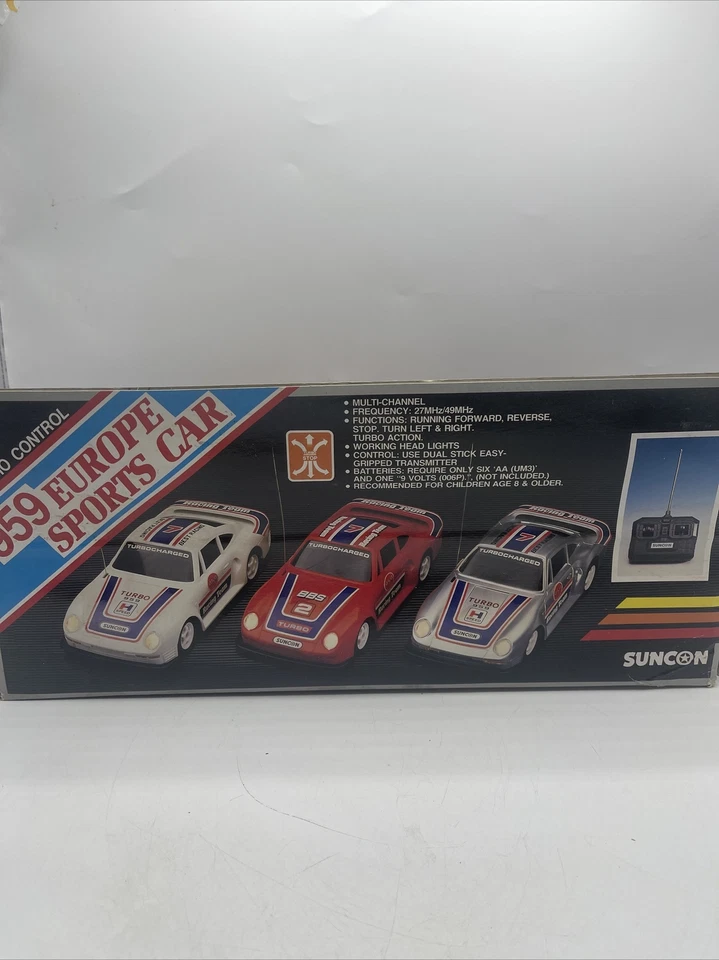 PORSCHE 959 WHITE SUNCON RED Car * Radio Control * Scale 1/18 Hong Kong - Image 3 of 4