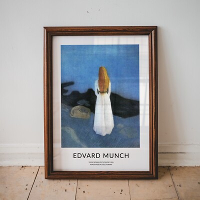 Young Woman On The Shore by Edvard Munch, Fine Art Painting Prints
