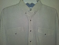 VTG Rodeo Country Western Shirt Striped Roper Sport XL Button Long Sleeve Dressy