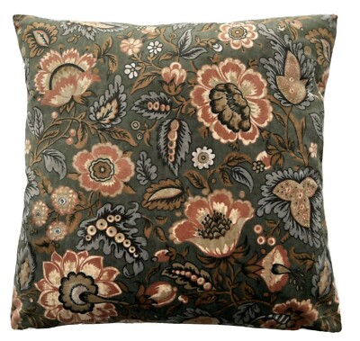 William Morris Muster Kissenbezug Nerz Toffee Samt bedruckt Blumen 16-20 Zoll