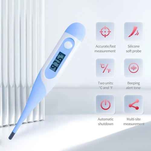 Termómetro digital veterinario sonda de medición de temperatura TEMP impermeable EE. UU. - Imagen 9 de 15