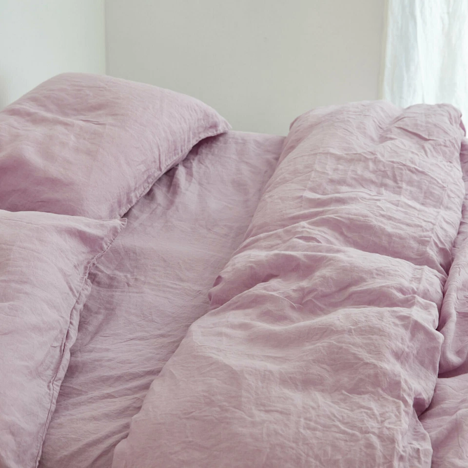 Ropa de cama de lino, funda nórdica de lino, funda nórdica lavada a la piedra, edredón tamaño Queen completo Foto 4 de 4