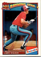 1991 Topps Bazooka Shining Stars #19 Larry Walker