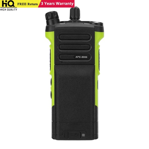 HAMGEEK APX-8000 12W VHF UHF Walkie Talkie Dual PTT w/ Mic + Programming Cable - Picture 10 of 11