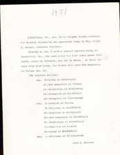 1951 Norwich University Ice Hockey Press media release nhl3