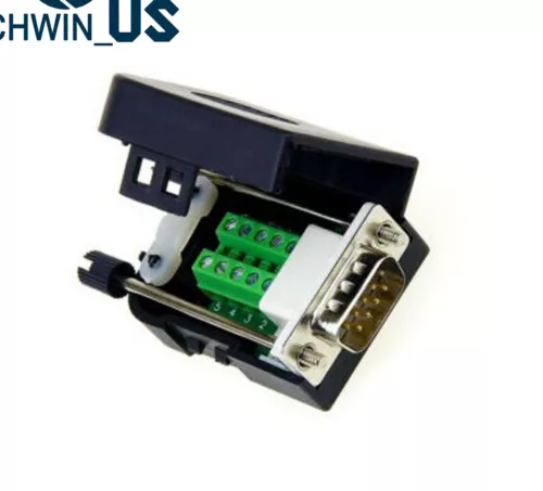 D-SUB DB9 Male 9Pin Black Cover Screw Type Breakout Terminals Connector L3US