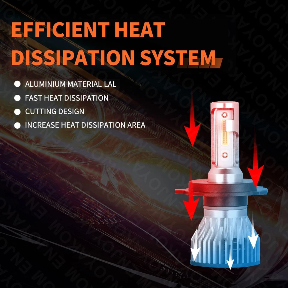 Combo faros LED altos bajos + luz antiniebla 6000 k para Dodge Attitude 2015-2019 Foto 3 de 4