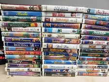 Lot Of 128 VHS Kids movies Disney WB FOX MCA DREAMWORKS  More 