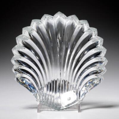 Josef Riedel Crystal Glass Scallop Clam Sea Shell Vide Poche Candy Nut Bowl 6''