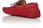 100% AUTHENTIC NEW MEN TODS RED SUEDE TIE PENNY DRIVERS/MOCCASIN UK 8/US 9 D — photo 3