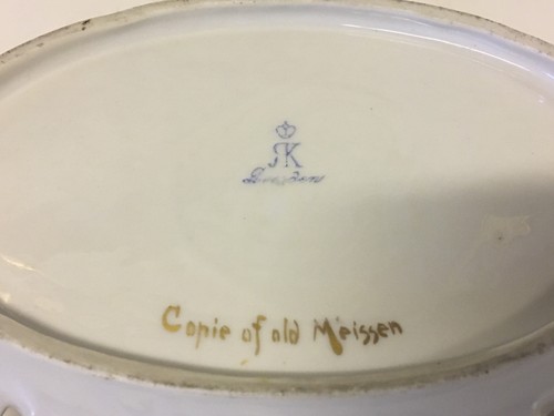 Antique Richard Klemm Dresden German Porcelain Bowl Kakiemon Style Bird Dec. - Picture 10 of 11
