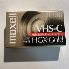 Maxell VHS-C HGX-Gold TC-30 Blank Camcorder Video Cassette Tape Sealed atq
