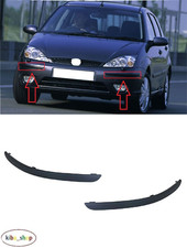 FOR FORD FOCUS MK1 2002 - 2004 NEW FRONT BUMPER BLACK MOULDING TRIMS PAIR L + R
