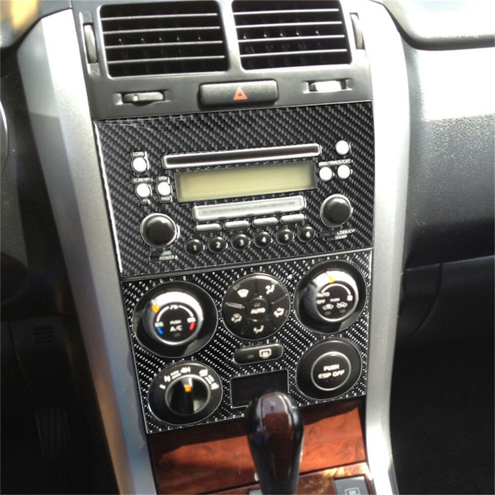 Carbon Fiber Console CD AC Switch Panel Trim Cover For Suzuki
