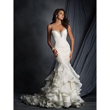 Alfred Angelo Bridal Style 2527 Modern Fit Mermaid Gown with Optional Straps