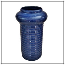 Vaso portafiori in ceramica blu anfora porta mestoli contenitore design moderno