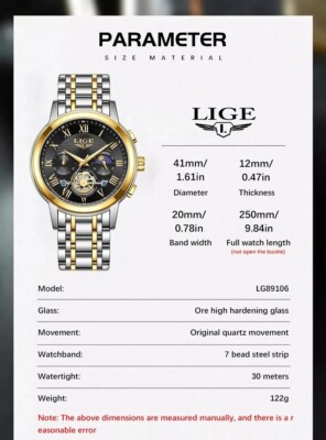 Montre Homme Classique élégante - Boîtier Acier Rose, Cadran Blanc, Bracelet Cuir Marron - Étanche 30m