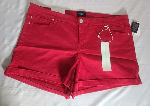 NWT Celebrity Pink Tango Red Shorts Size 18 Stretch New With Tags