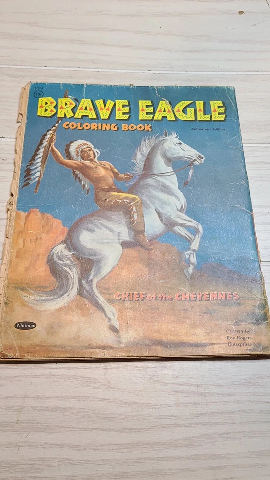 BRAVE EAGLE COLORING BOOK 1955 ROY ROGERS ENTERPRISES WHITMAN - Image 2 of 4