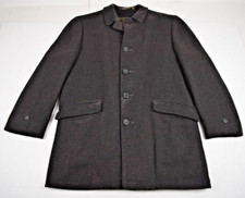 Vintage McGregor Car Coat Size 40 M 60s Charcoal Wool Lined Made USA