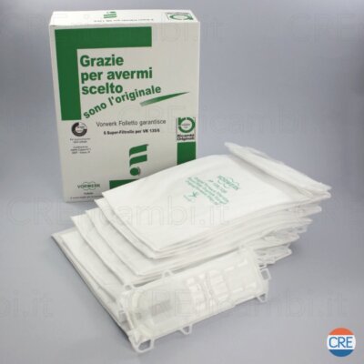 6 Sacchetti Originali Vorwerk Per Aspirapolvere Folletto VK 135 E VK 136 - Foto 2