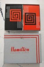 Vintage MCM 1950's-60'w Hamilton Double Deck Playing Cards in Box Complete NICE