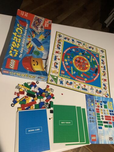 Vtg LEGO CREATOR The Race To Build It Board Game Missing 1 Piece & 1 Green Card - Picture 1 of 8
