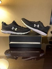 Under Armour Charged Assert 9 Men's Running Shoes - Black/White, Size US 13
