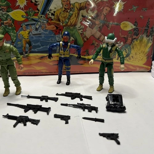 GI Joe Comic (3 Pack) #5 Steeler, General Flagg & Cobra Officer. W/filecards. E8