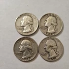 Lot of 4 Silver Washington  1951D, 1954D ,1958D ,1959D
