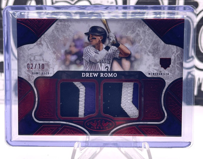 2025 TOPPS TIER 1 DREW ROMO GAME USEC DUAL RELIC /10 T1R-DR (RC) ROCKIES