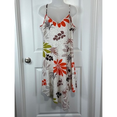 NWT Womens SS Collection Tropical Floral Asymmetrical Hem Midi Dress Size XXL