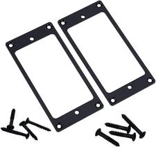 2PCS Share Goo Metal Flat Humbucker Cover Electric Guitar Pickup Frame Black 