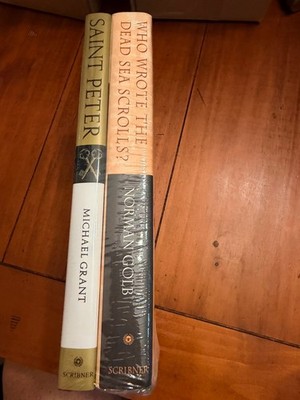 Who Wrote Dead Sea Scrolls Norman Golb + Saint Peter Michael Grant NEW SEALED HC