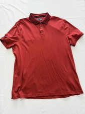 Calvin Klein Polo Shirt Mens XL Red Liquid Touch Cotton Logo Short Sleeve