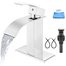 Aolemi Single Handle Bathroom Faucet, Deck Mount Lavatory Vanity RV Sink Mixer