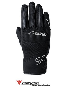RST S1 Ladies Black/White Sport Urban Touring Leather/Mesh Motorcycle Gloves M