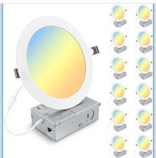 12 Pack 7 Inch 5CCT Ultra-Thin LED Recessed Can/Ceiling Light NEW IN BOX 