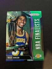 2019-20 Panini Prizm NBA Finalists Green Prizm Magic Johnson #7 HOF