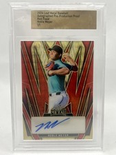 Noble Meyer Red Flood 1/1 RC Auto 2024 Leaf Metal Pre-Production Uncirculated