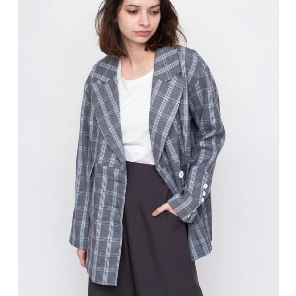 House of Sunny Heritage Tailored Blazer Jacket In Academic Check Vol 12 Size 2 - Image 3 of 4